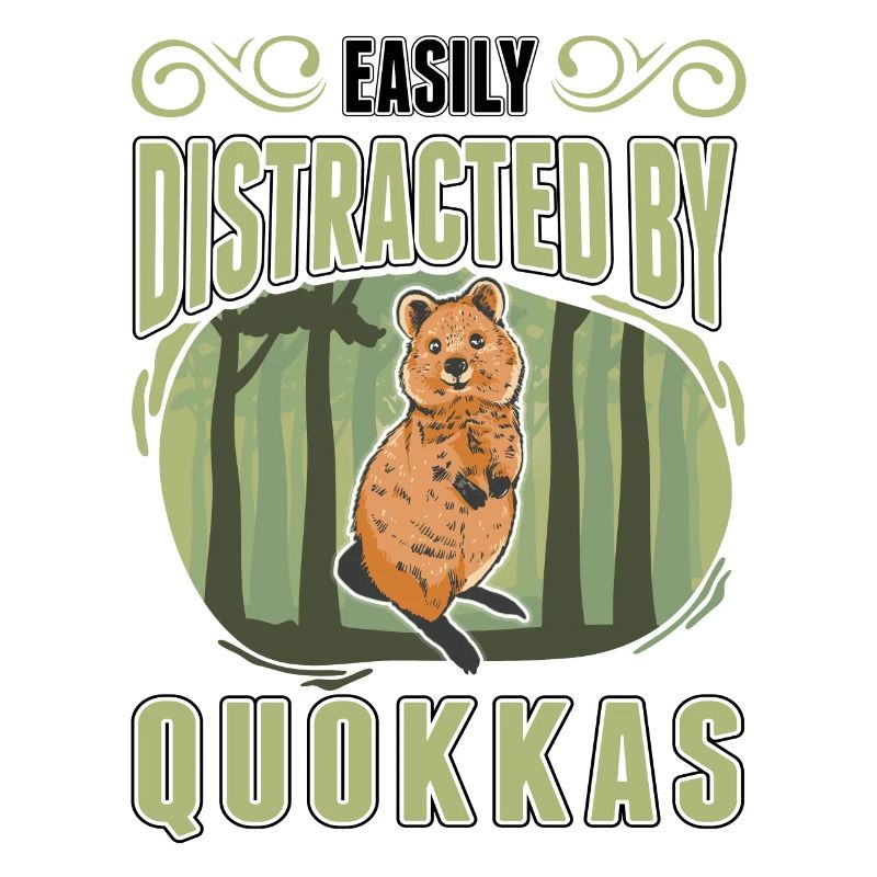 Facilement distrait par le kangourou à queue courte de Quokka