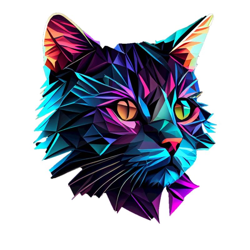 Chaton Chaton Chat Polygone Chat