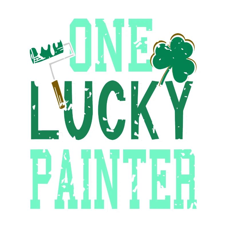 One Lucky Painter Retro Funny Painter Designs