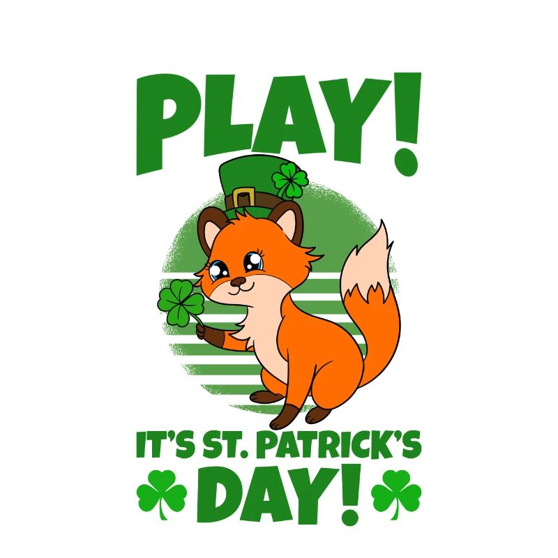 Cute Fox Clover St. Patrick's Day