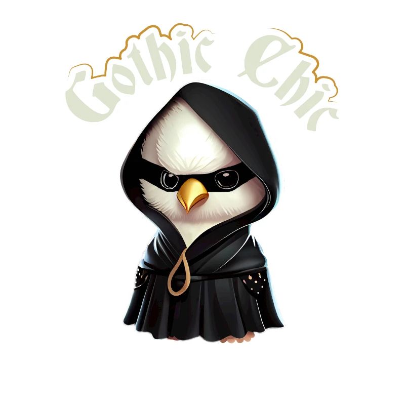 Gothic Chic Emo Chicken, Funny Death Metal Goth