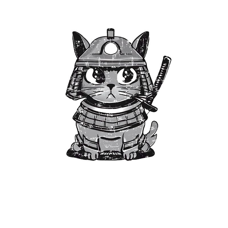Cat Cat Samurai Japon Katana Épée