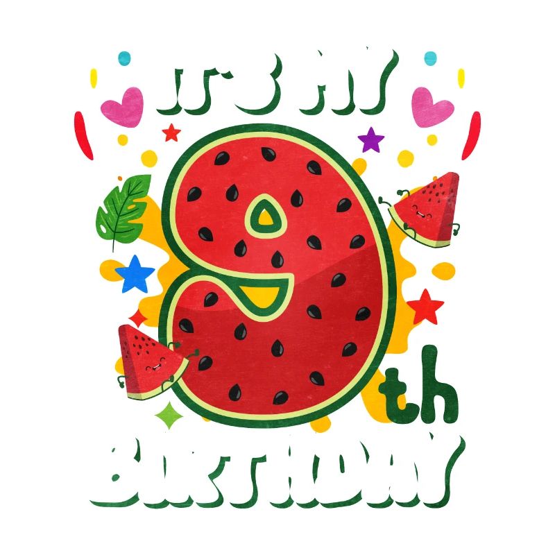 9 Geburtstag Wassermelone Sommer Geschenk