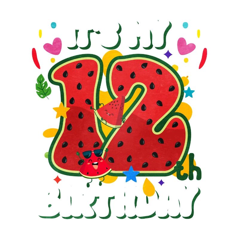 12th Birthday Watermelon Summer Gift