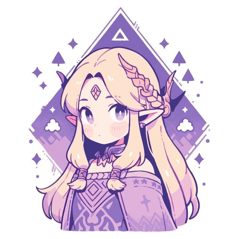Princesse Chibi mignonne - Conception de conte de fées mignon