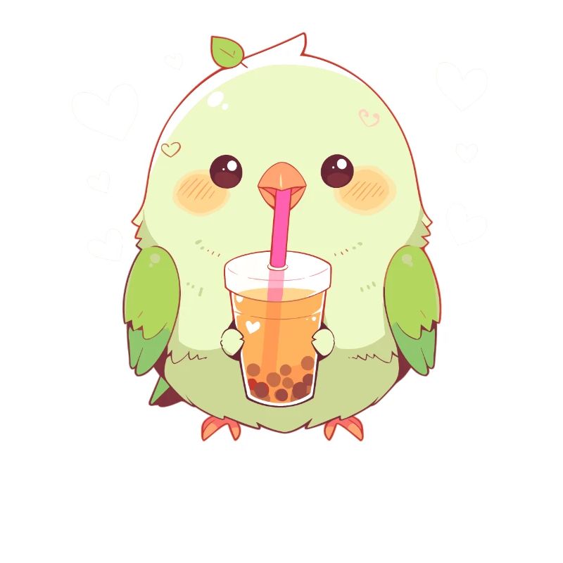 Inséparable kawaii boit Boba Bubble Tea Chibi