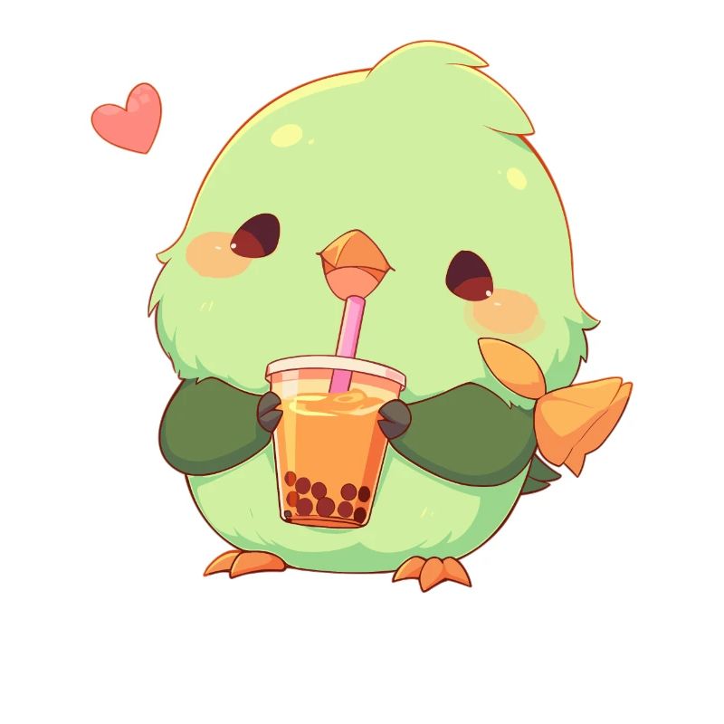 Inséparable kawaii boit Boba Bubble Tea Chibi