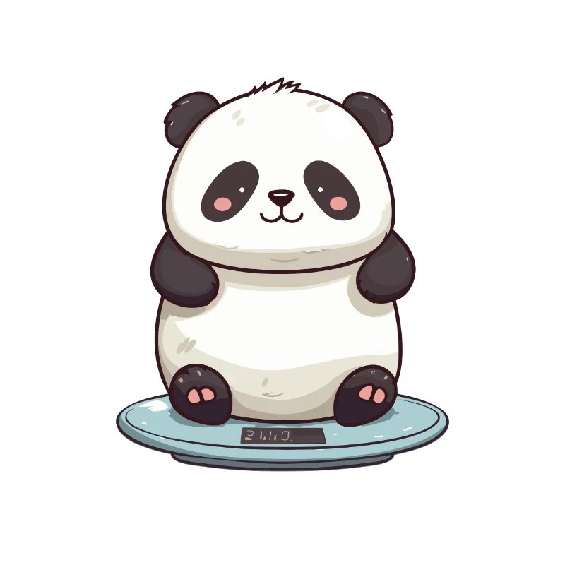 Hab mich gewogen bin zu klein Panda
