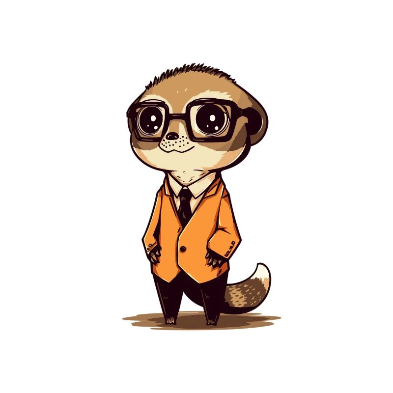 Nerdmännchen Junge Jungen Erdmännchen Nerdy Nerd