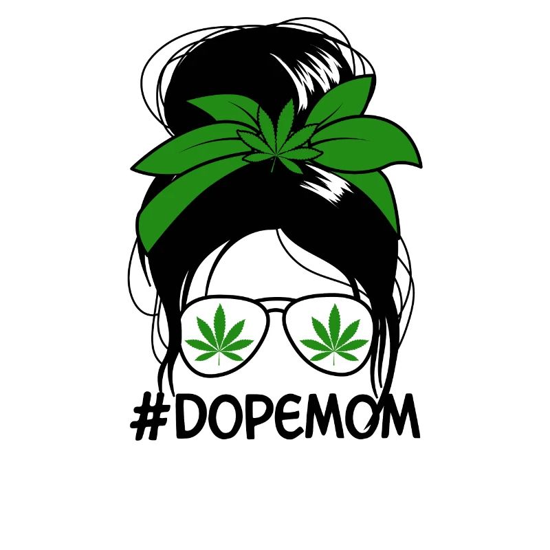 Dop Mama Messy Bun Marihuana Raucher Mutter