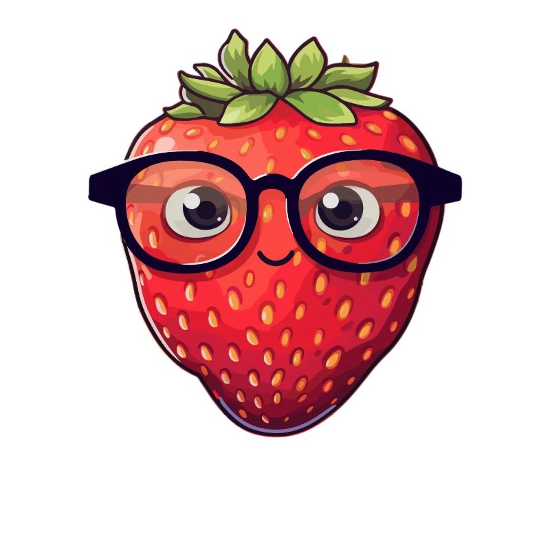 Nerdbeere Junge Mädchen Nerdy Nerd Erdbeere