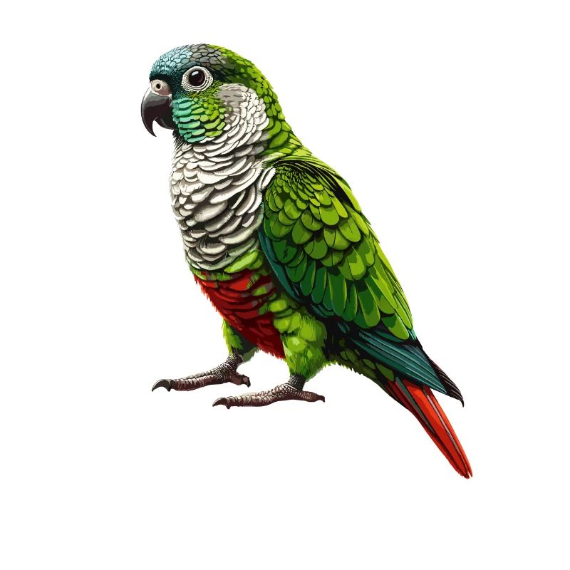 Conure à joues vertes dessin Conure perroquet