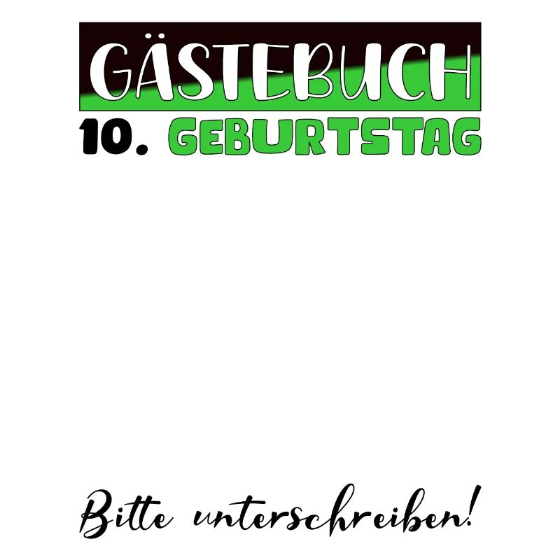 10. Geburtstag Geschenk Mädchen Jungen Gästebuch
