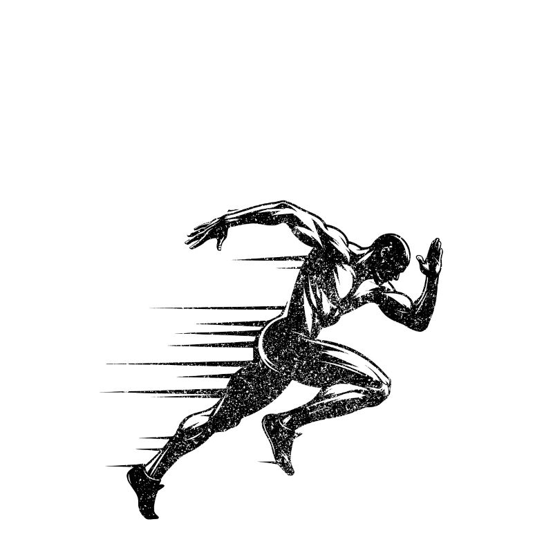 Bahnläufer Sprinter Sprint 100m Sprinter