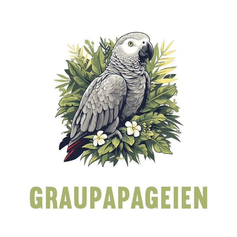 African grey parrots