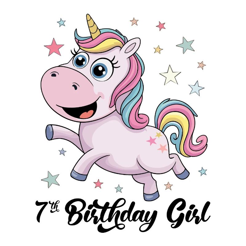 Einhorn 7. Geburtstag Mädchen