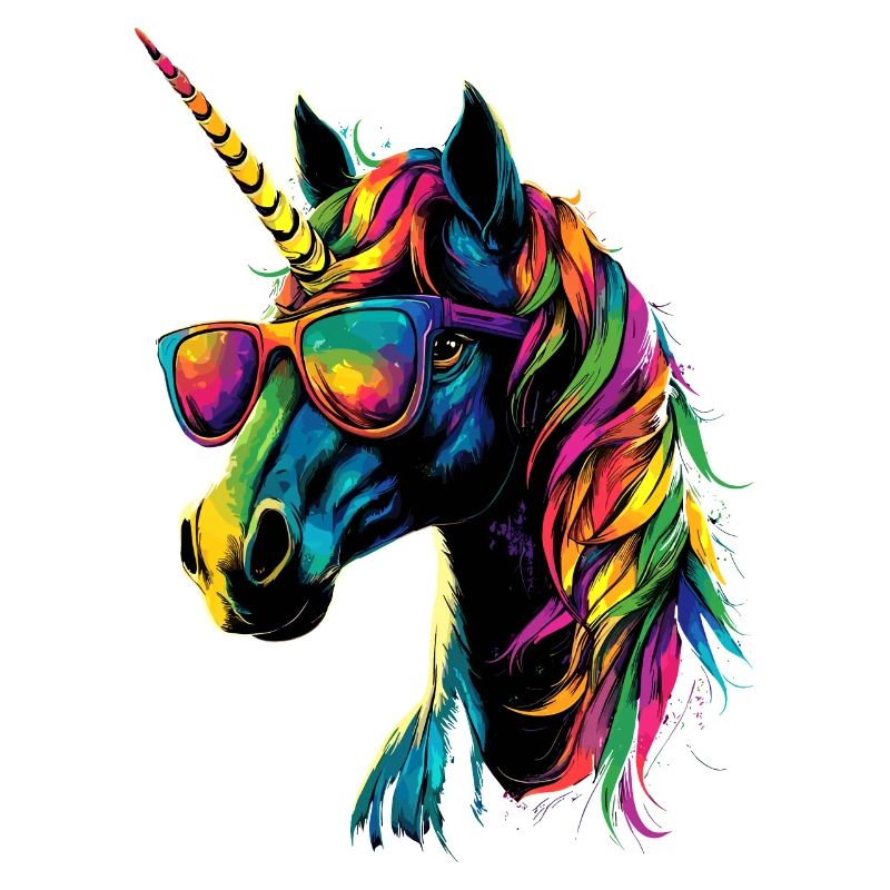 Einhorn Bunt Regenbogen Pferde Reiten Einhörner