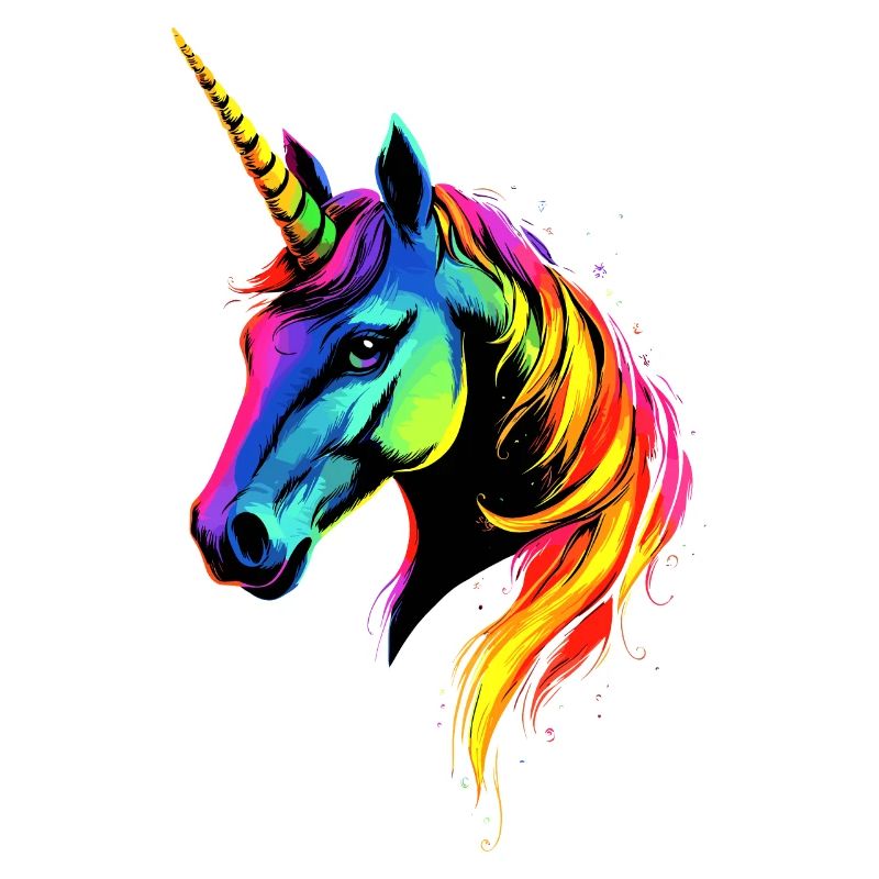 Einhorn Bunt Regenbogen Pferde Reiten Einhörner