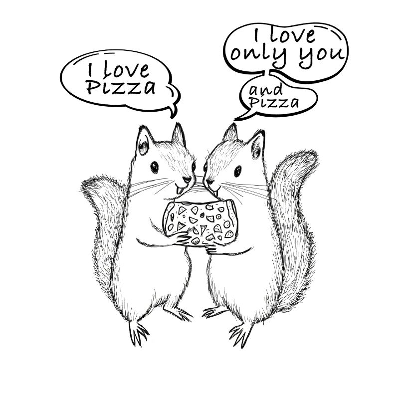 I love Pizza Eichhörnchen