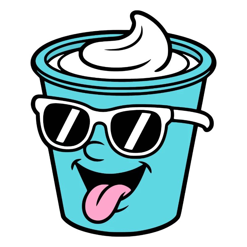 Becher Crème Frech Joghurt Rahm Sahne Eis Pudding