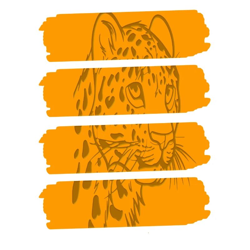 Léopard Jungle Predator Grunge Style Imprimer