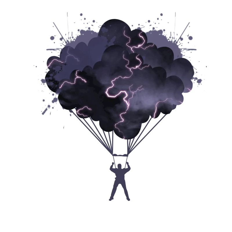 Fallschirm Gewitter skydive skydiving blitz