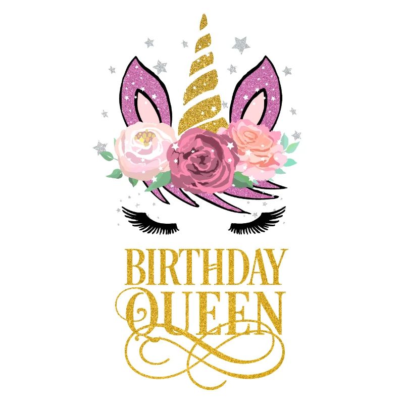 Geburtstag Geschenk Mädchen Birthday Queen Einhorn