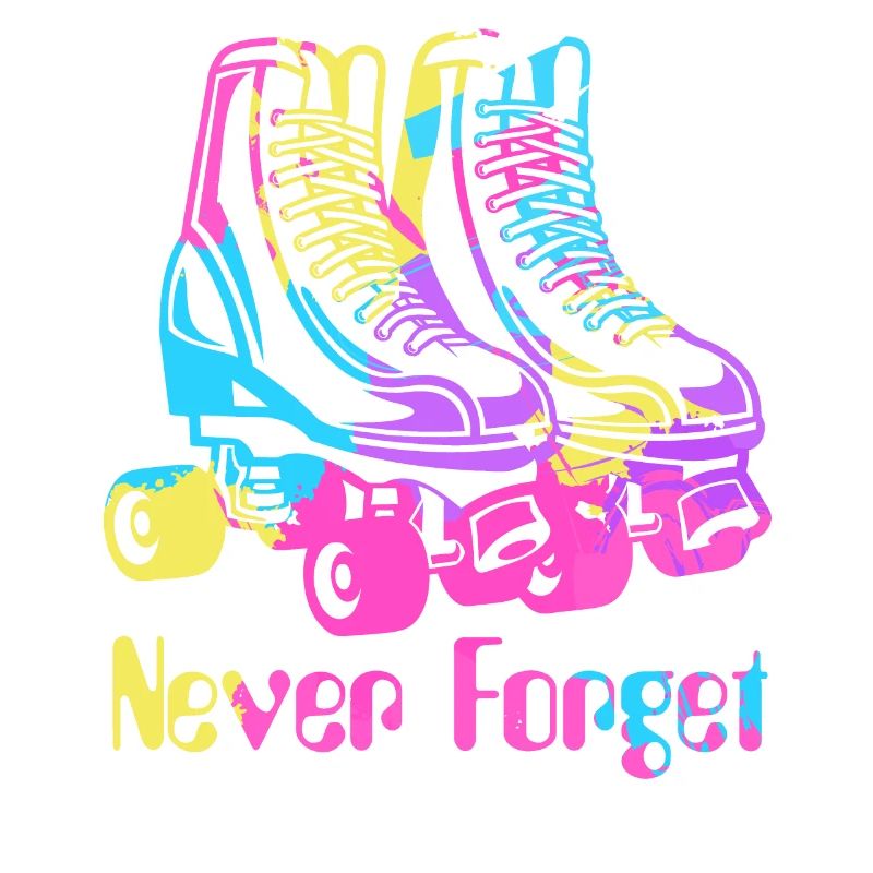 Roller skates Never Forget 90s 90s retro