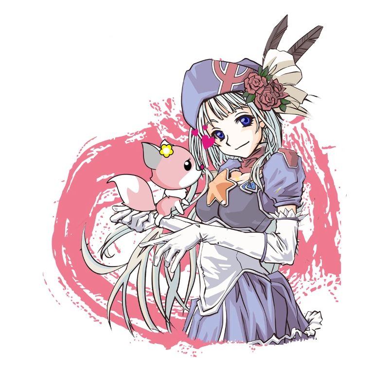 Manga Mädchen mit Hund