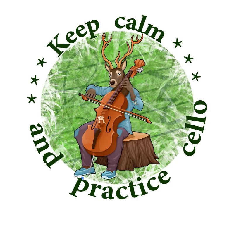 Keep calm practice cello cello reindeer
