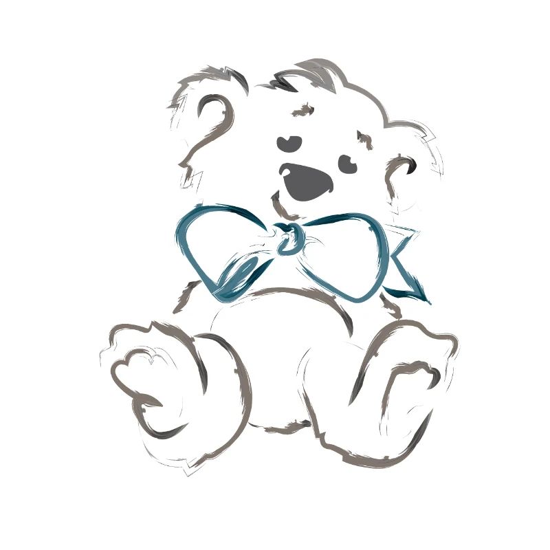 Teddy bear with bow