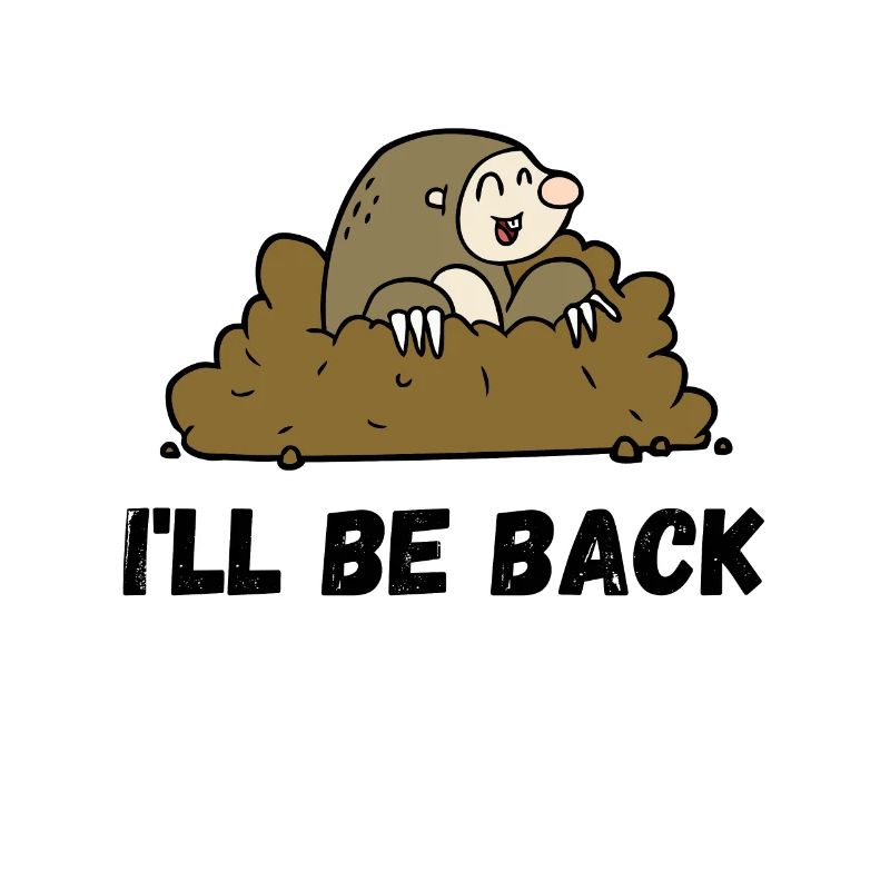 Funny mole in the garden | Mole design