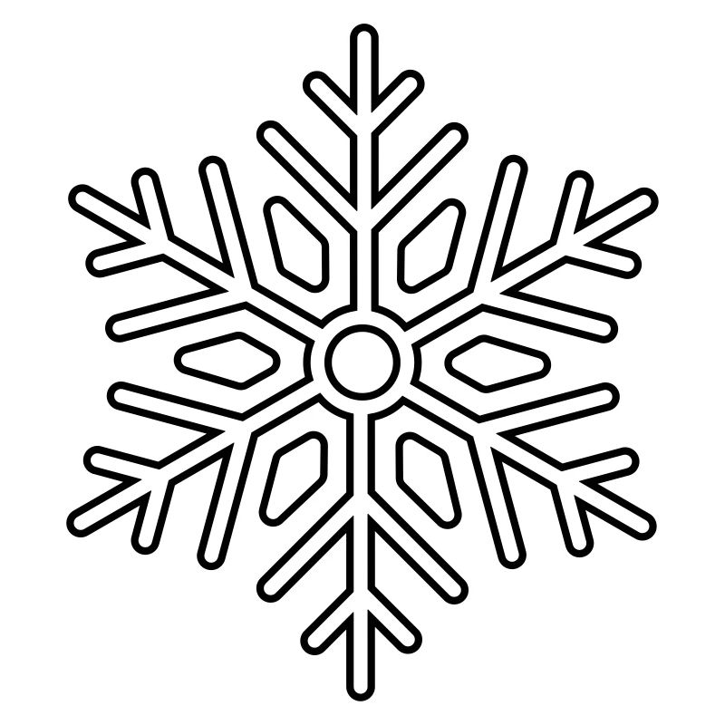 Winter: Icon Schneeflocke oder Schneekristall