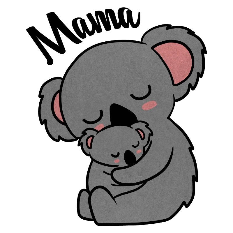 Süße Koala Bär Mama mit Cub