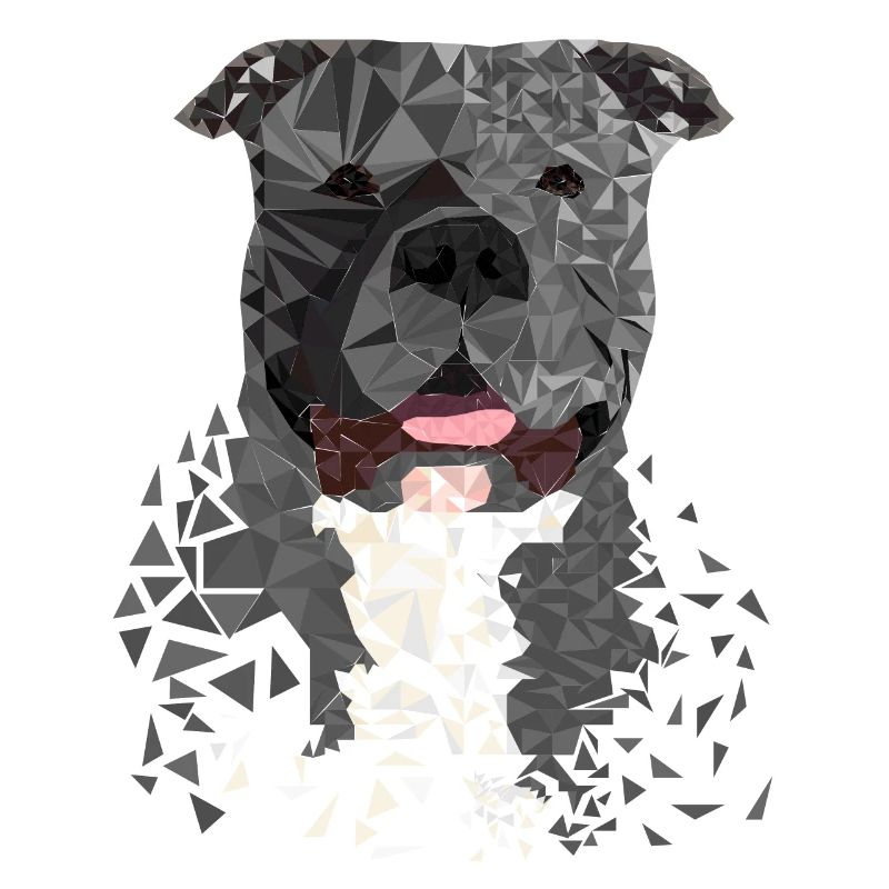 American Bully XL Polygon artistically designed