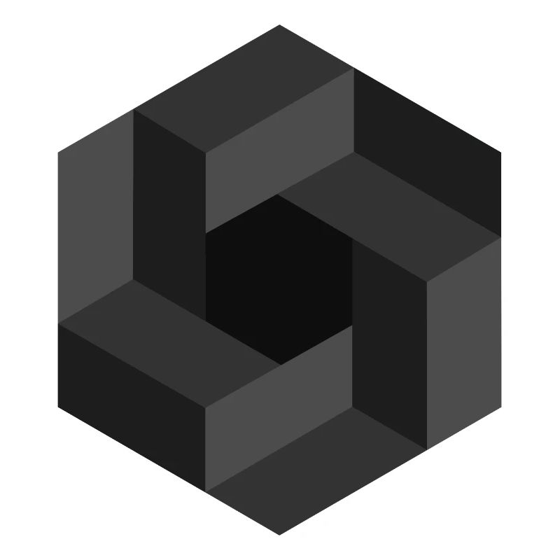 Abstract Geometric Pattern in Grayscale