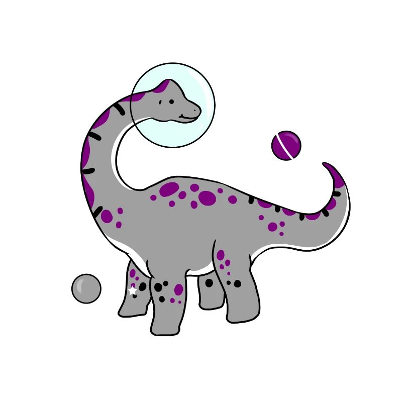 Ace Pride Dinosaur Asexual Space