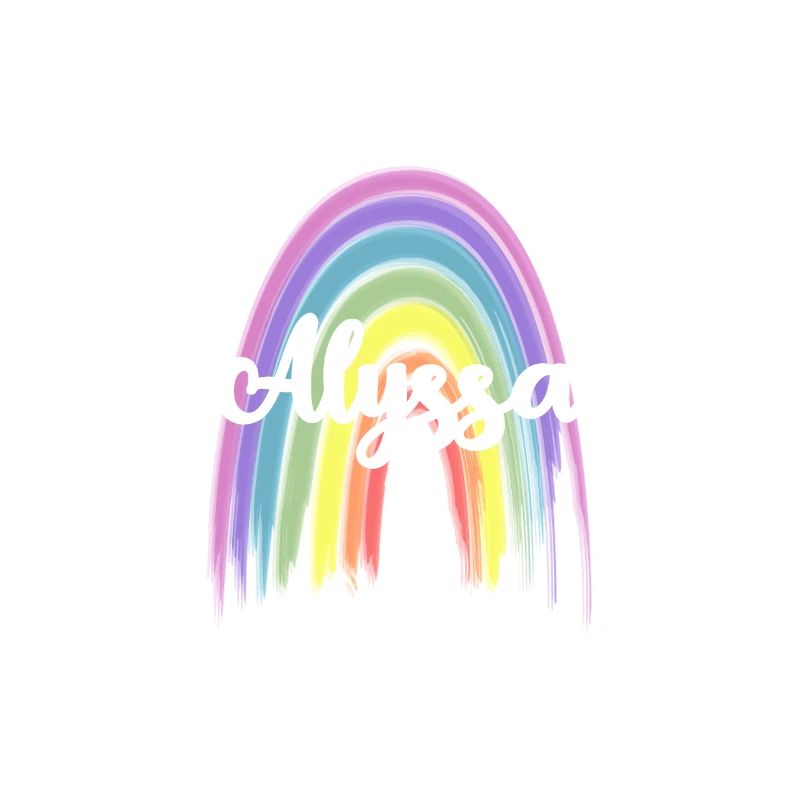 ALYSSA Rainbow Cursive