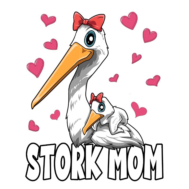 Strochen Mama Muttertag Mom Mutter Storch
