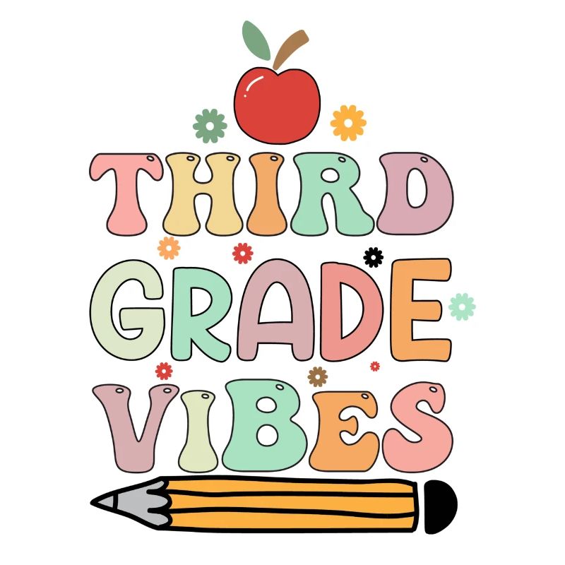 Third Grade Vibes 3rd Grade Retro Back To School