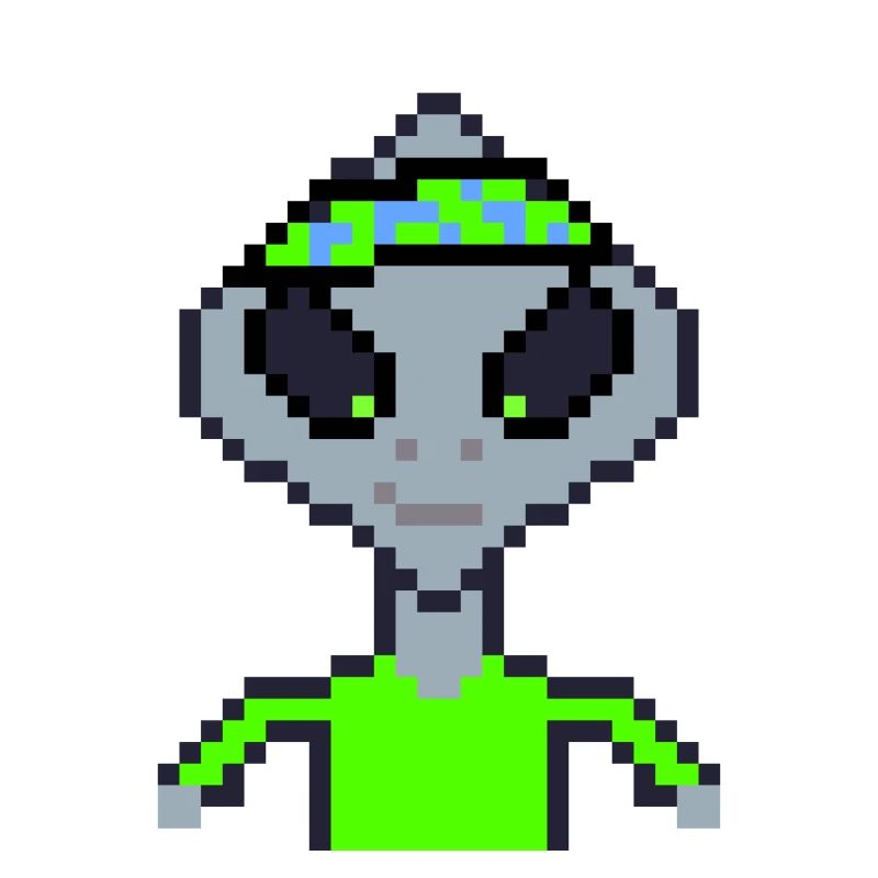 Pixel Alien « Karaté Vert »