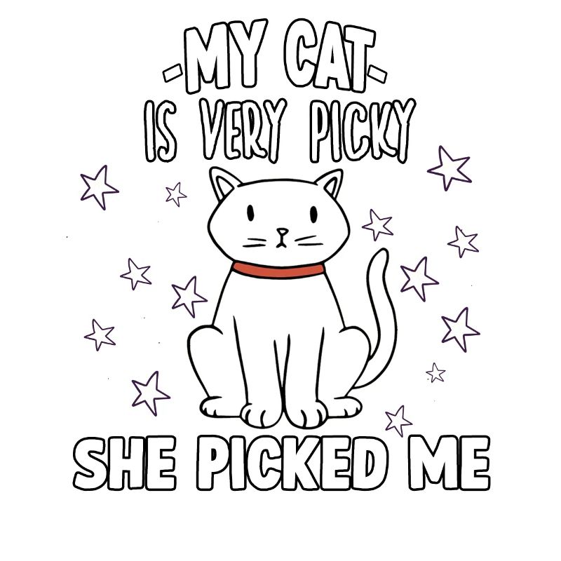 Mignon Propriétaire de chat Motif Chat difficile Chat Dicton