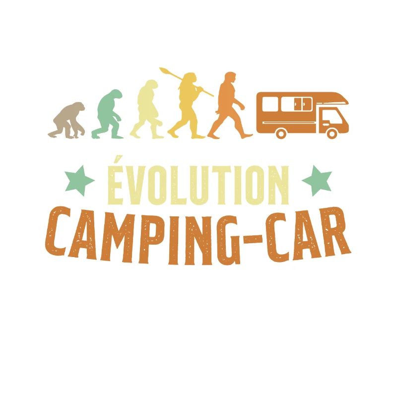 Evolution Camping Car Humor Geschenk