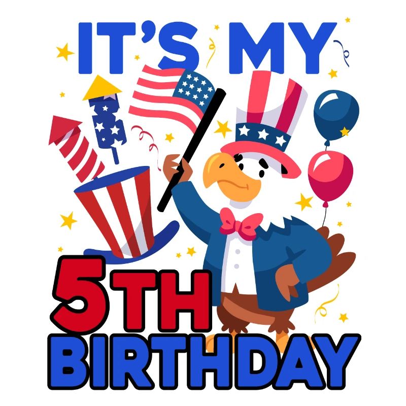 It's my 5th birthday Firecracker Kid 4th Of