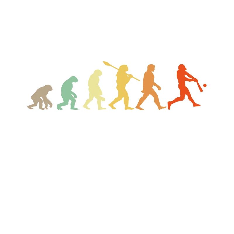 Baseball Evolution Baseball Spieler Geschenk