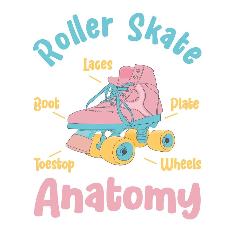 Rollerskate Anatomy With Roller Skates Gift Idea