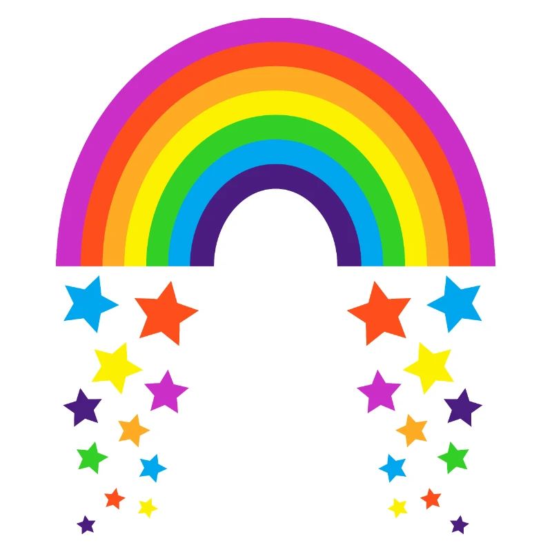 Kidcore Regenbogen Sterne Regnen Geschenk Idee