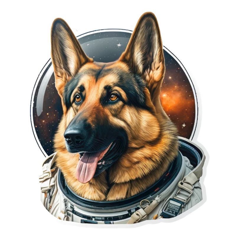 Chien de berger dans l’espace, drôles de chiens, Spacedogo !
