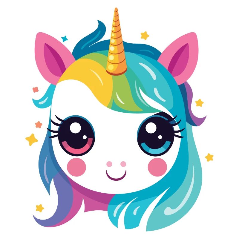 Ein Regenbogen-Einhorn