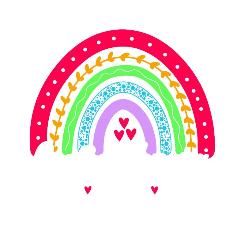 Große Schwester 2024 Boho Regenbogen Design